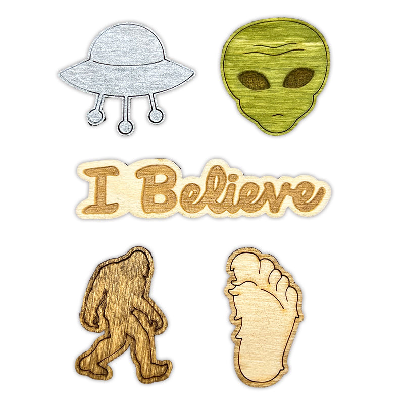 I Believe! Alien & Bigfoot Magnets Set