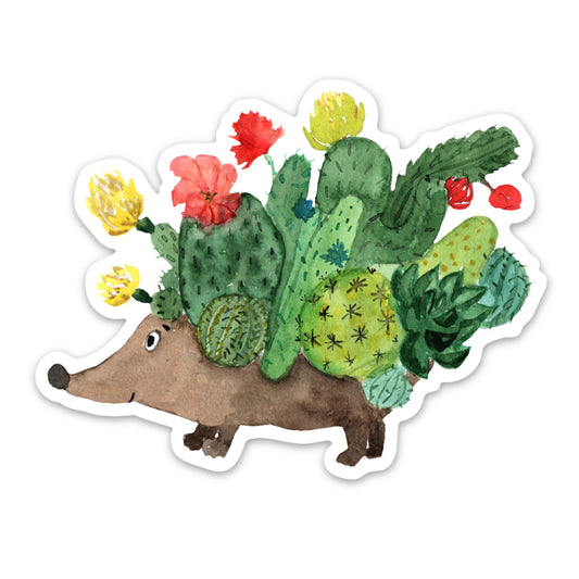 Cactus Hedgehog Sticker
