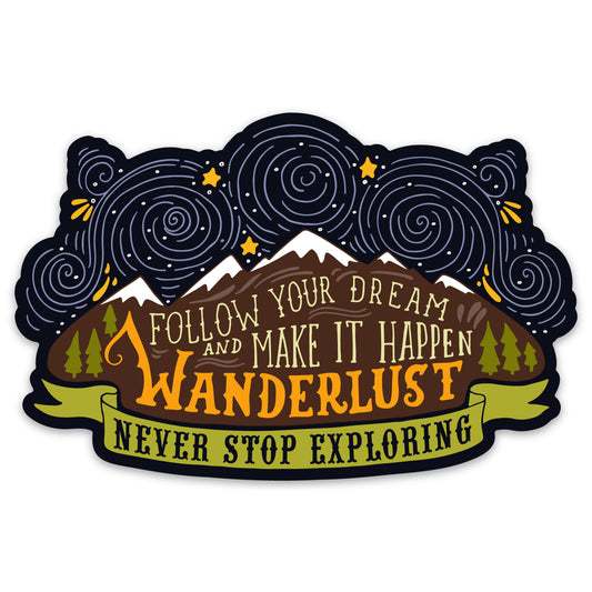 Wanderlust Follow Your Dream Sticker