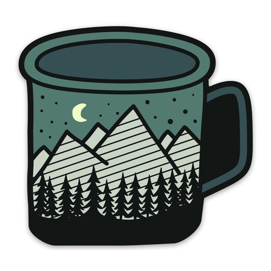 Camp Mug Mountains Sticker
