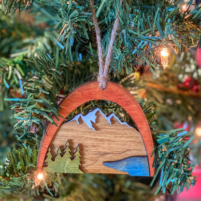 Camping Tent Layered Ornament