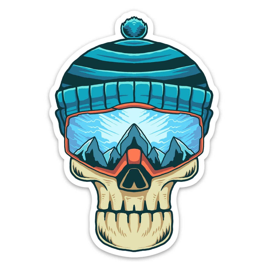 Skull Sticker - Snowboarding / Skiing