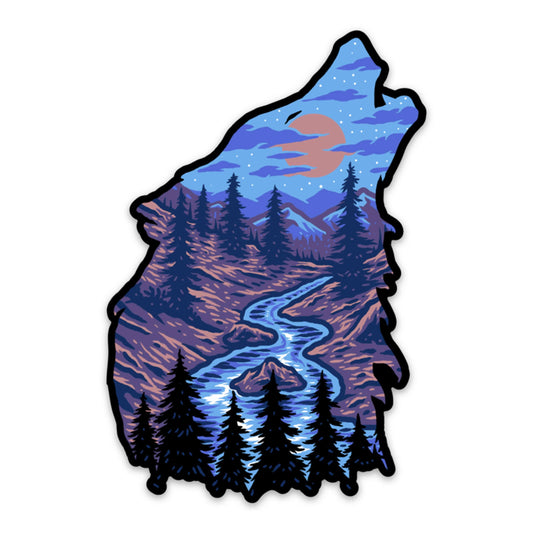 Wolf River View Sticker